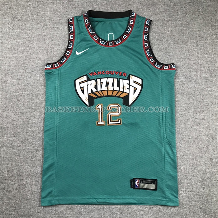 Maillot Enfant Memphis Grizzlies Ja Morant NO 12 Classic Retro Vert